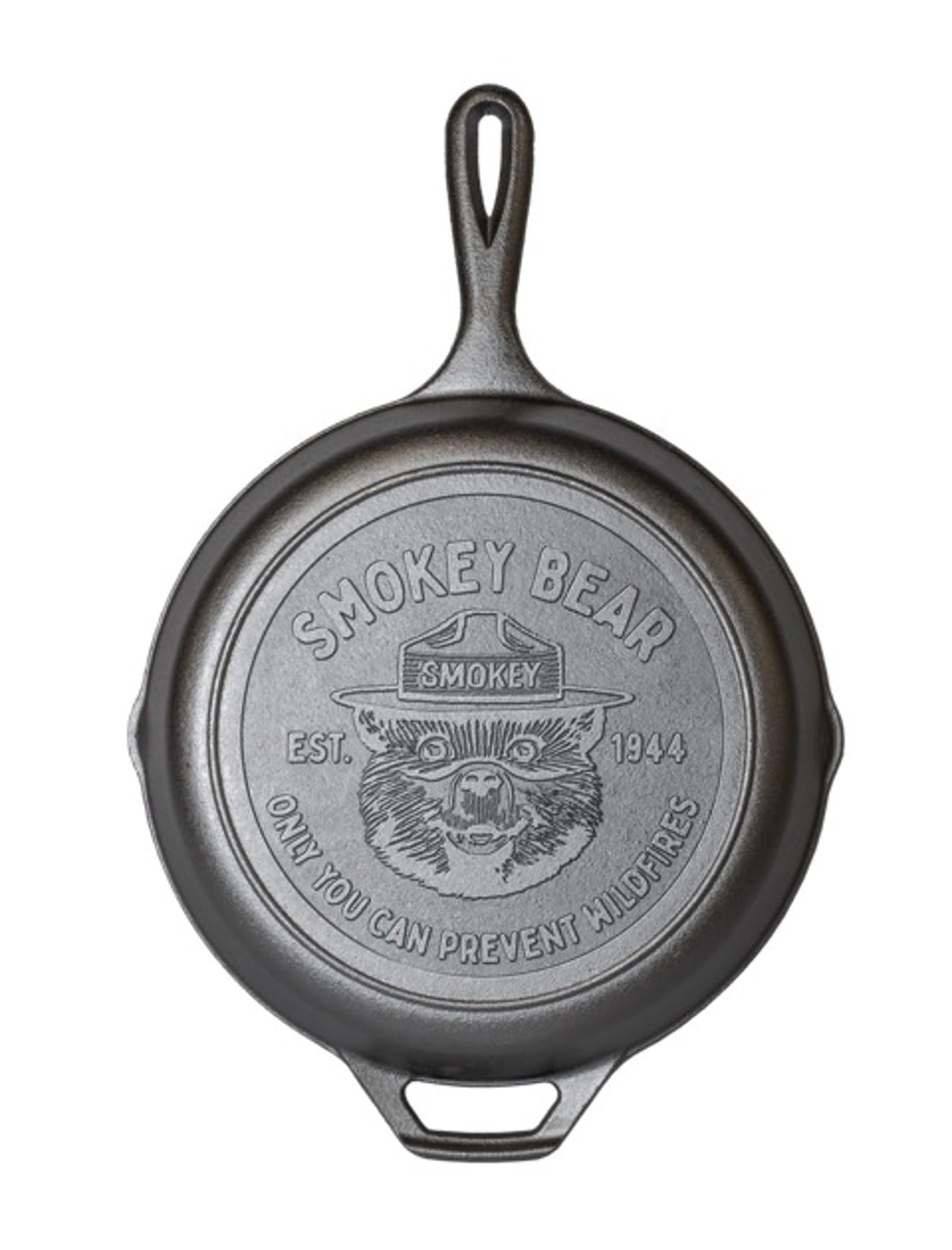Lodge Cast Iron 10.25 In Skillet, Smokey Bear Logo