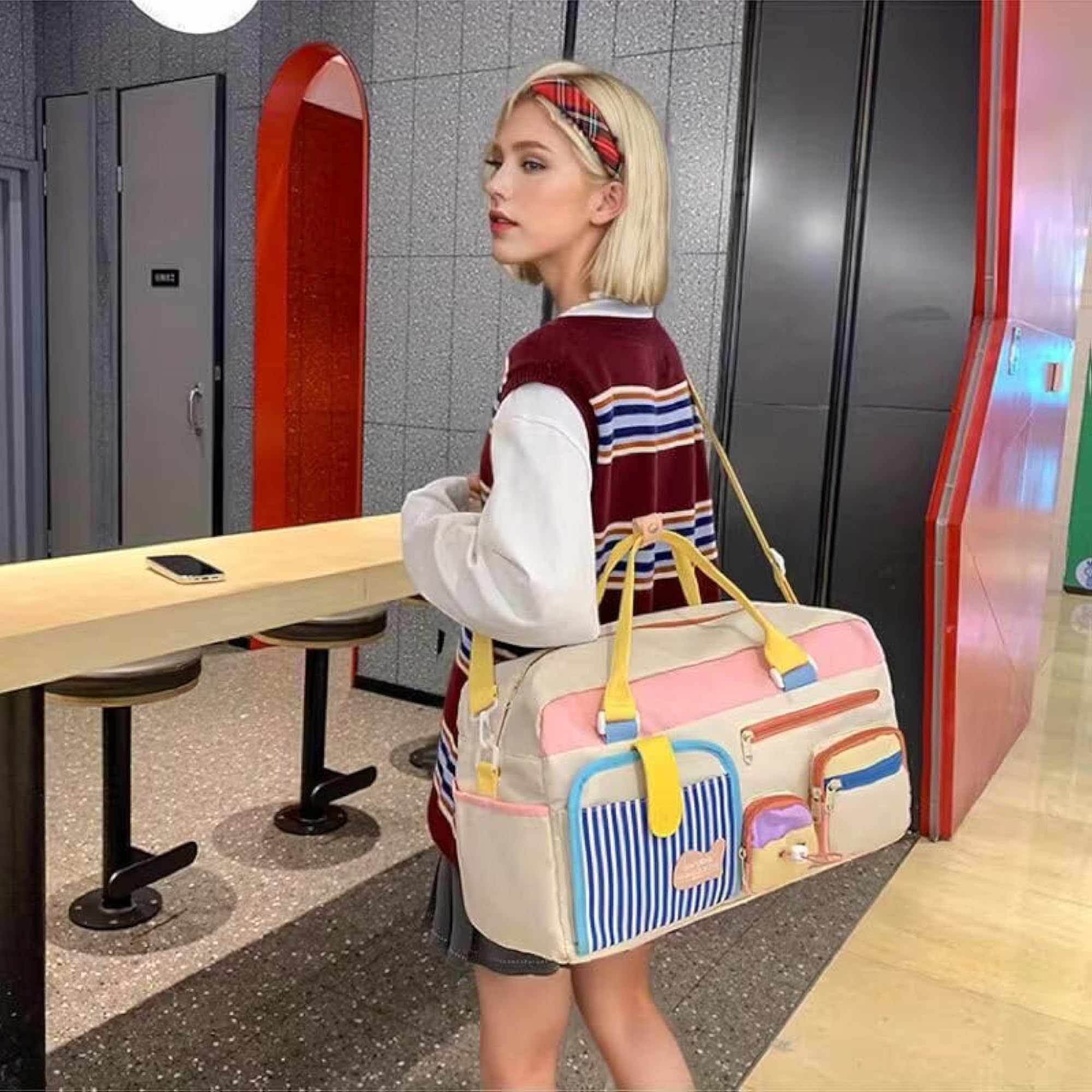 Multi Purpose Travel Duffle Bag for Women, Korean Style