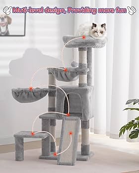 Amazon.com : Gitelsnour Cat Tree, Cat Tower with condo, 2