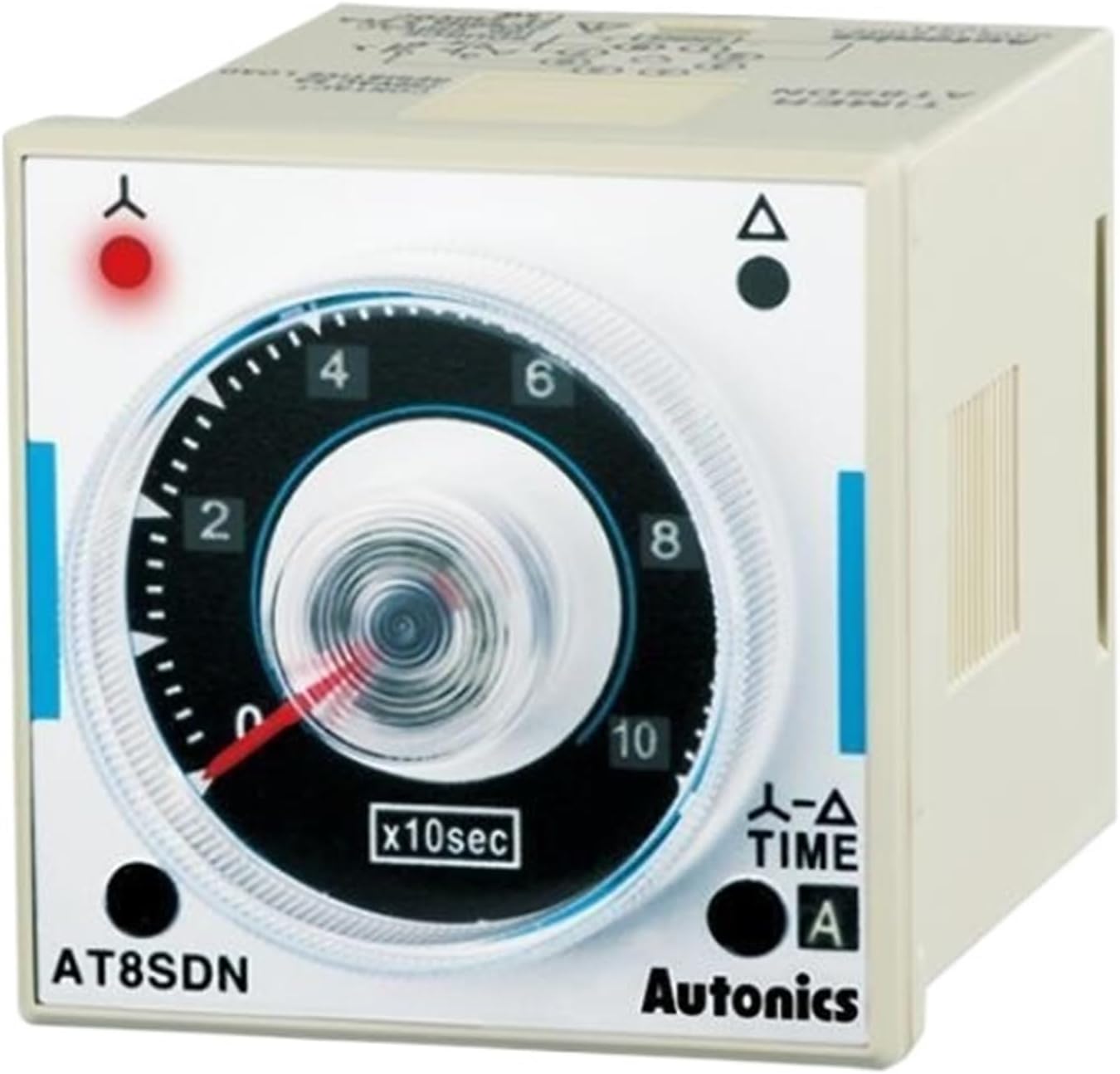 AT8SDN Timer, Analog, Star, Multi-Range, SPST & SPST, 100-240VAC/24-240 VDC, 8-Pin (Socket req'd)