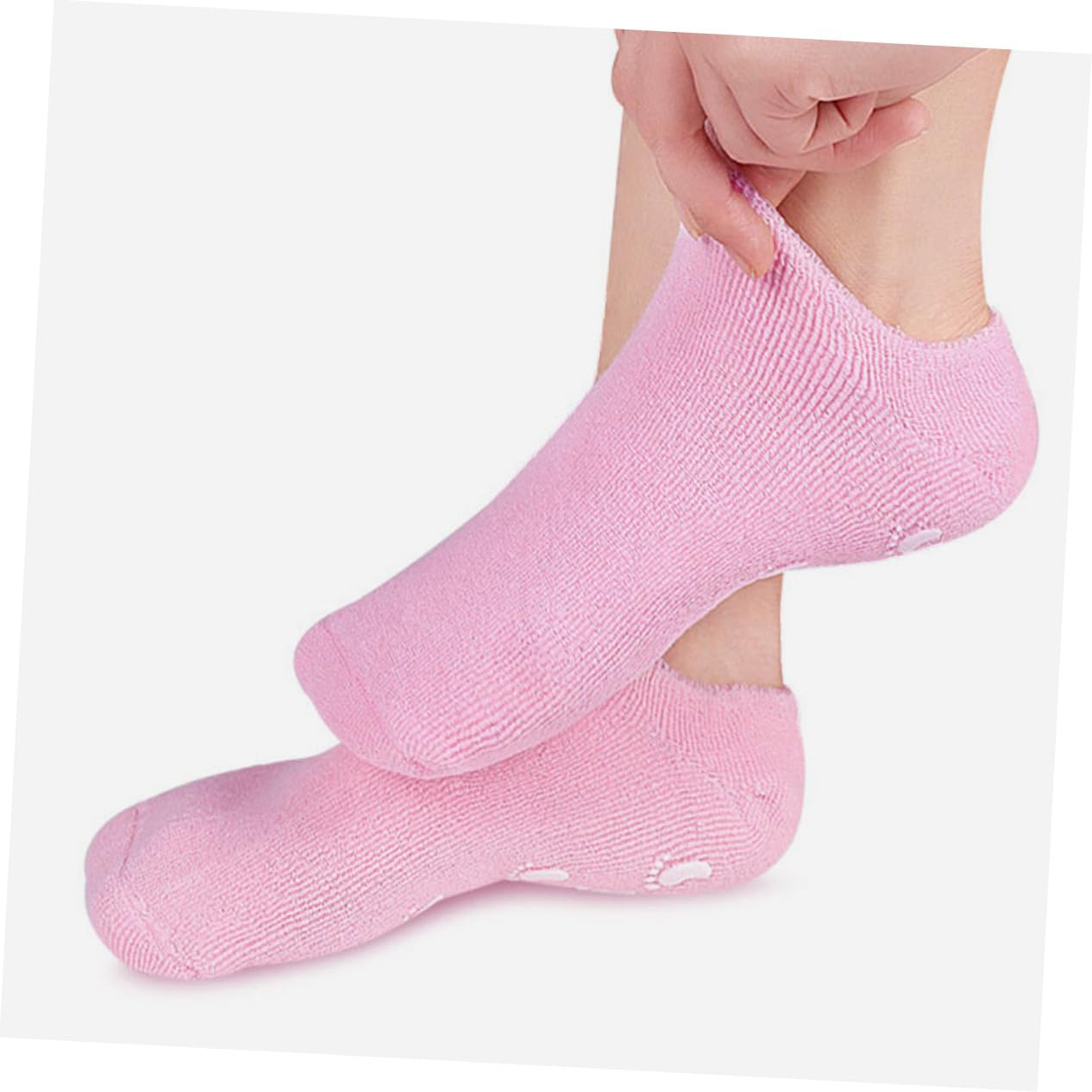 Calzini Idratanti per Piedi Spa 3 Paia Taglia Unica in Cotone | Gels Antiscivolo, Riutilizzabili per Salone e Massaggio, Protezione Dalla Secchezza e Ruvidità