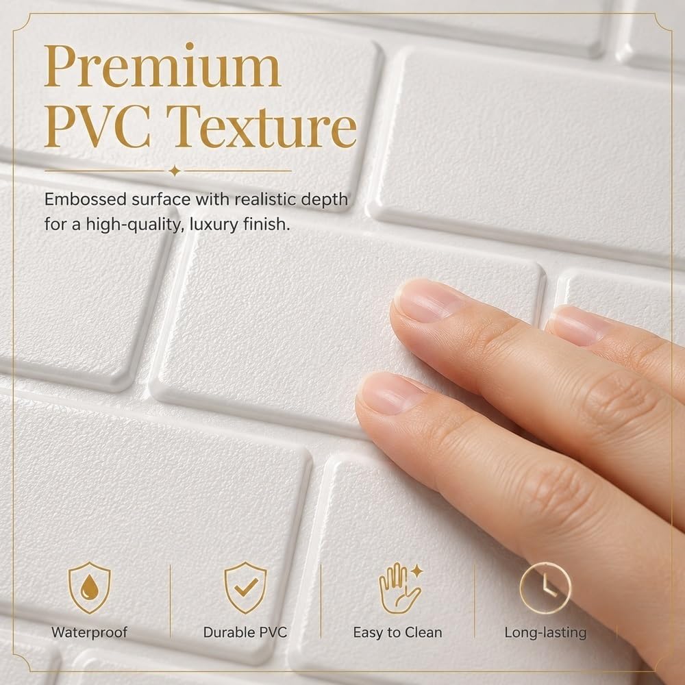 Peel Stick Accent Wall Tile Marble Backsplash Panels