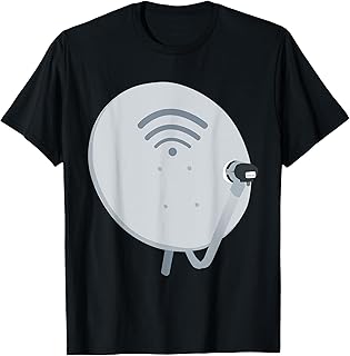 Antena parabólica divertida disfraz de televisión antena Camiseta