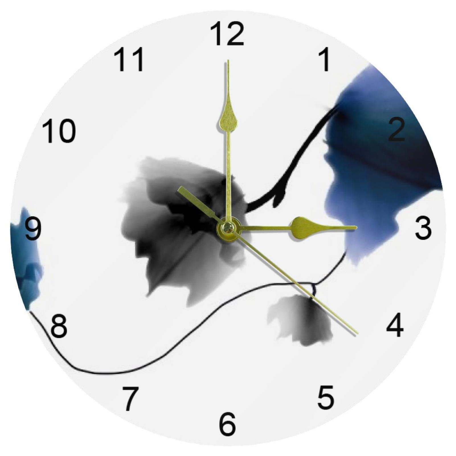 Horloge murale silencieuse cuisine salon motif feuilles de raisin