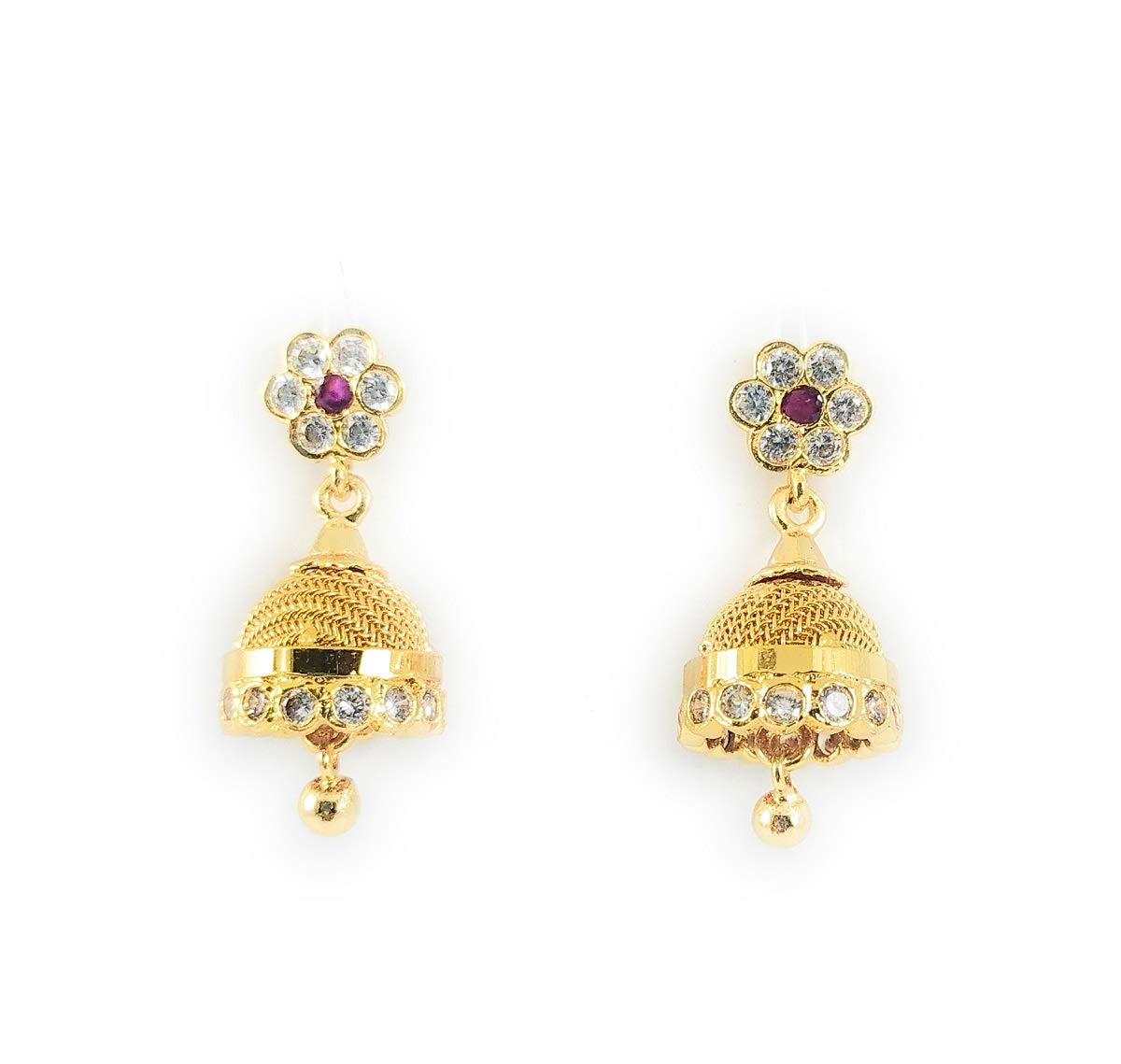 See full amazon price history chart for AFJ GOLD One Gram Micro Gold Plated Ruby AD Stone Earring For Women and Girls AFJ GOLD One Gram Micro Gold Plated Ruby AD Stone Earring For Women and Girls (B08JZ8QHJB) Amazon Price History, Amazon Price Tracker
