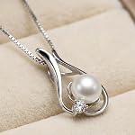Pearl Colliers, Cadeaux pour femme femme, Perles Pendentif Collier, Noël Cadeau pour maman Femme Fille amie Elle, Anniversaire Cadeaux d'anniversaire Bijoux fin Saint Valentin Fête des mères Cadeaux de jour pour maman