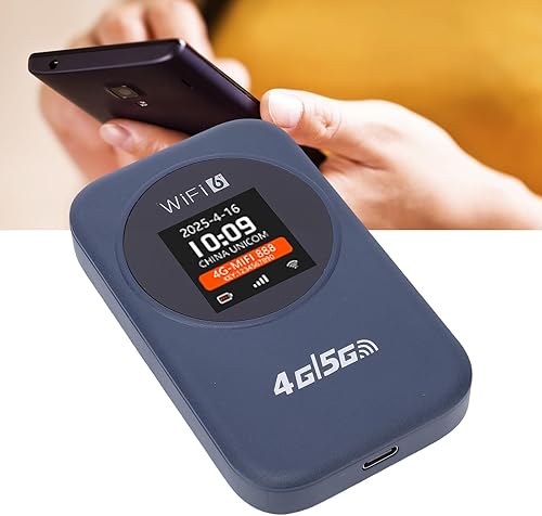 Miniatura 5 de ciciglow 4G WiFi Router, 300Mbps Time Display Mobile Hotspot Portable Wireless Router with SIM Card Slot for Travel, Small Size High Speed Supports