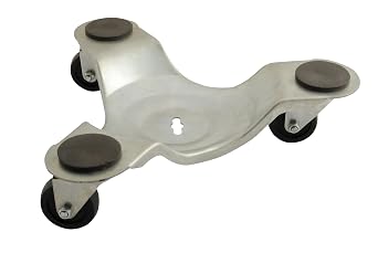 Vestil LEG-D-12-4PK Steel Leg Dolly 10-3/4 in. x 12 in. x 2-3/4 in. 300 Lb. Capacity 4 Pack Silver