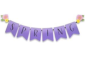 Brigthen Your Life 14456p Mini Art Pop Spring Word Banner with Flower Accents Spingtime Magnet