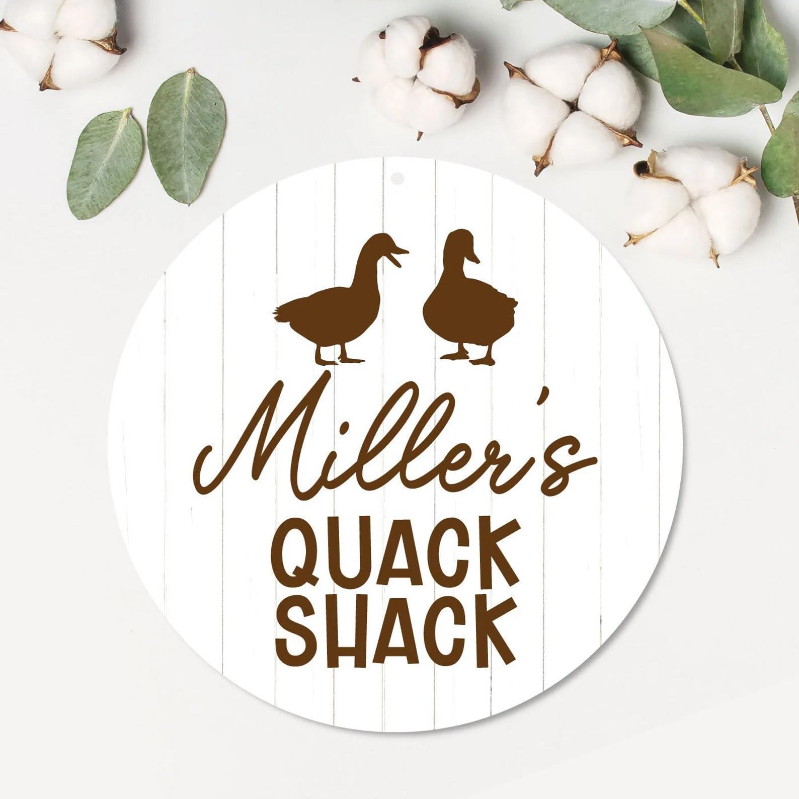 Rustic Farmhouse Duck Coop Sign - Metal Outdoor Decor 'There's Like A Lot Of Ducks In Here' 15.8x4 Inch - View #9