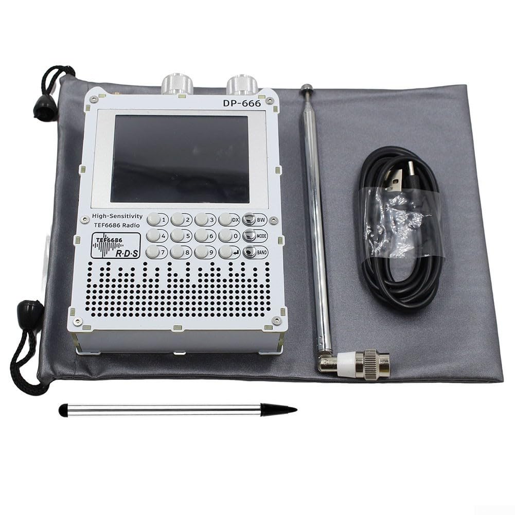 Radio Portable FM AM SW pour dsp Écran Tactile 2.8" Radio Portable(White2)