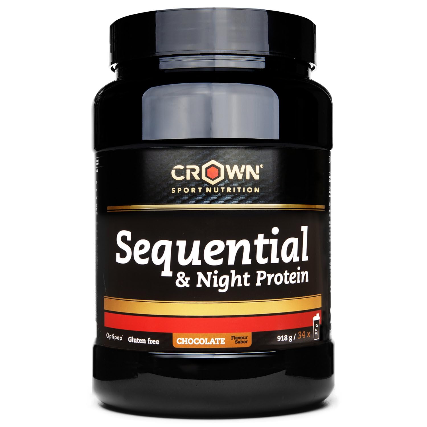 Crown Sport Nutrition Sequential & Night Protein | Proteína de Leche con 3 Fases de absorción (Hidrolizado de aislado Whey (Optipep® 90), Concentrado de Whey y Caseína Micelar)
