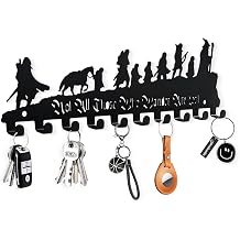 Lord Middle-Earth Inspired Metal Key Hooks The Rings Vintage Wall-Mounted Organizer with 10 Hooks | Rustic Home Decor for Lord Fans & Hobbit-Inspired Spaces