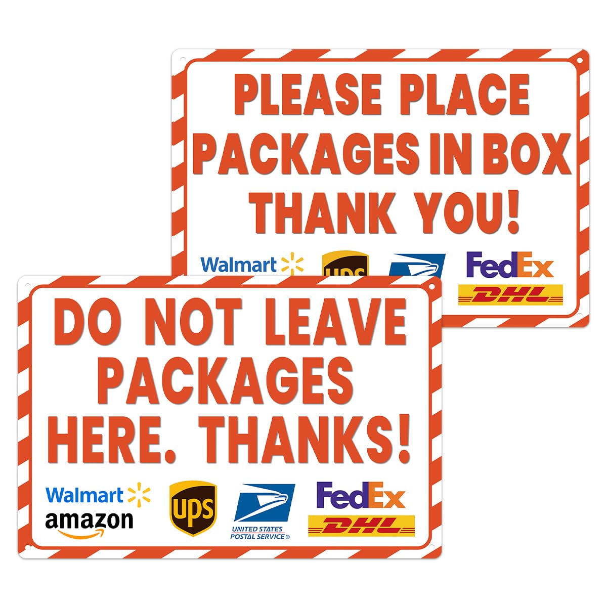 ALKB 8x12 Inch Rust-Free Aluminum Package Delivery Sign for Outdoor Use