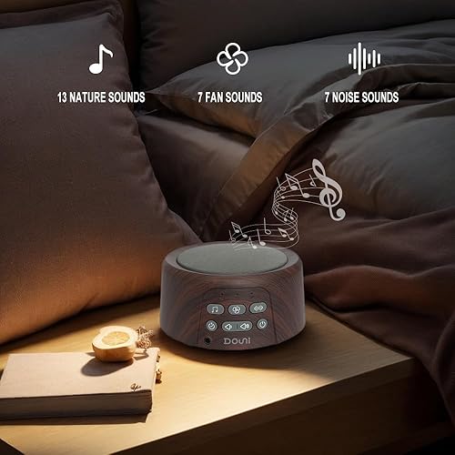 Miniatura 2 de Máquina de ruido blanco - Máquina de sonido para dormir con temporizador de sonidos relajantes y función de memoria para dormir y relajación,