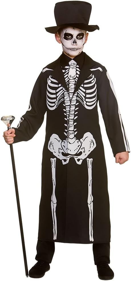 Kids Boys Day of the Dead Skeleton Halloween Fancy Dress Costume