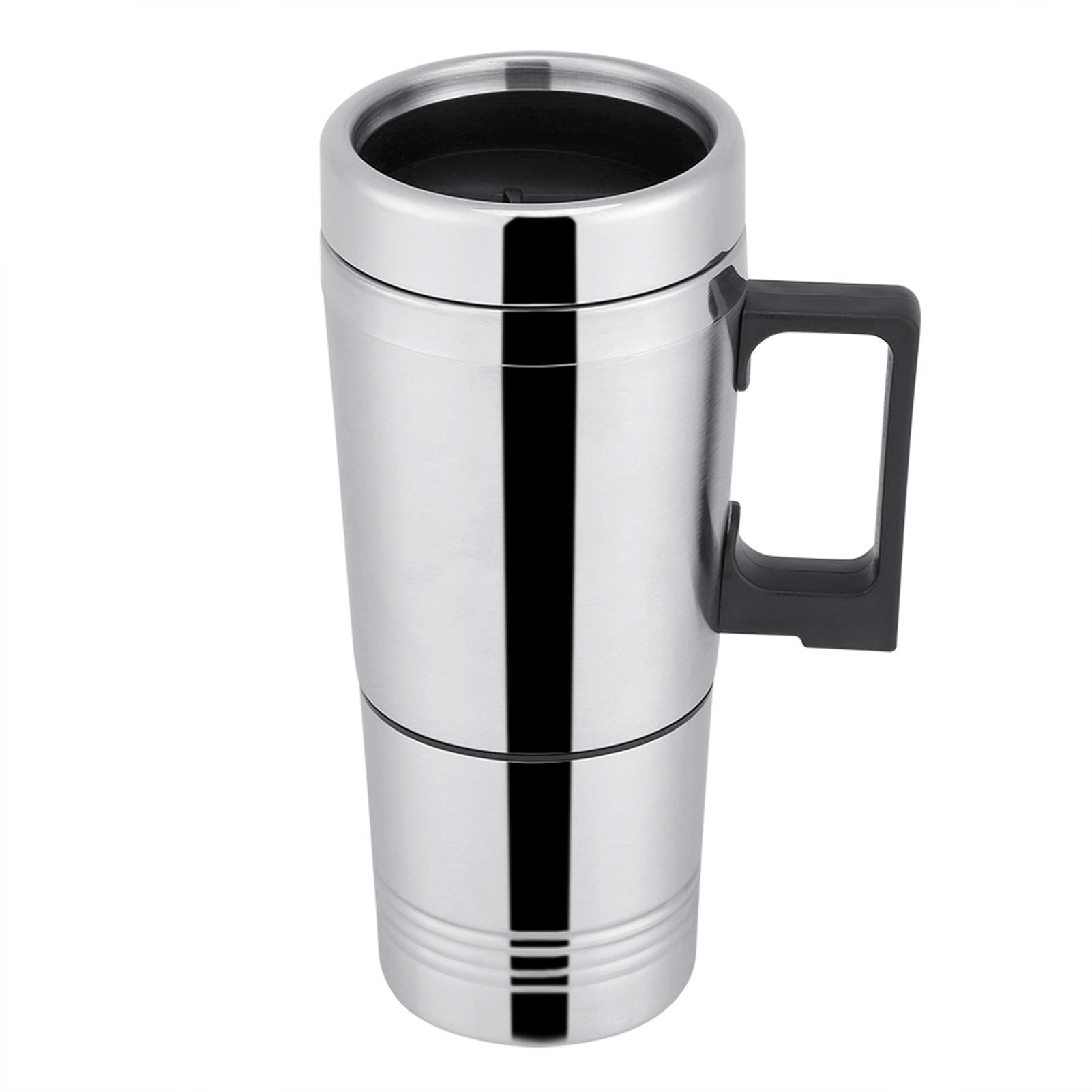 Bouilloire à Eau Chaude électrique, 12 v/24 v 300 ML Portable en Acier Inoxydable Voiture cafetière Chauffage Tasse à Boire Bouteille(12V)