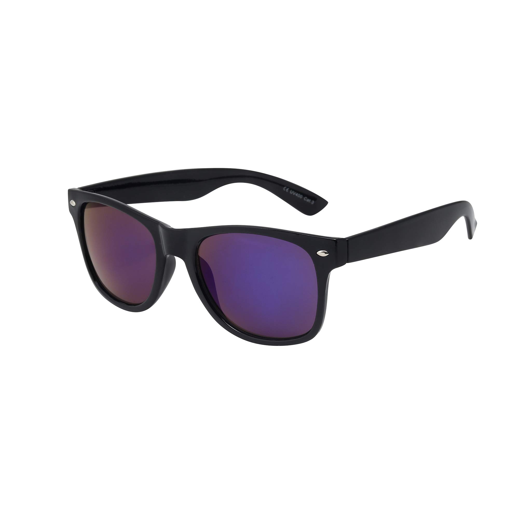 Asvp Shop Men's Black Blue Mirror (Wf22) Asvp Shop® Wo Classic Sunglasses Shades Vintage Retro