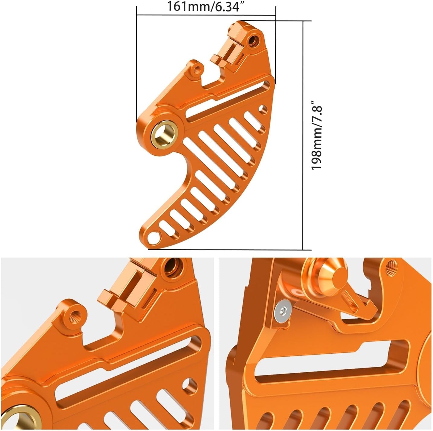 Compatible With 2025 2024 KTM EXC 300 6D TPI XCW XCFW EXCF 500 450 350 300 250 200 150 125 SX XC SXF Front Rear Brake Disc Guard Kit(Black Kit)