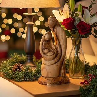 Bethlehem Handicrafts Olive Wood Figurine of The Holy Family