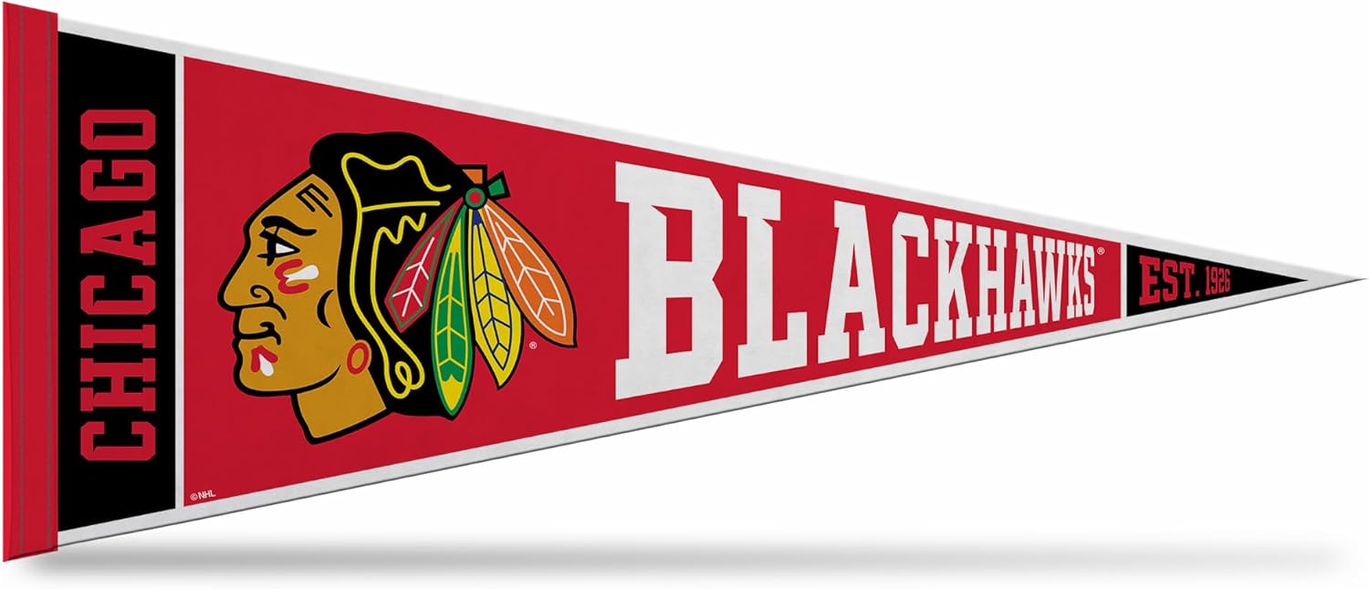 Rico Industries NHL Hockey Rally 12" x 30" Felt Wall Décor Pennant - Great for Home/Bed Room/Man Cave Décor