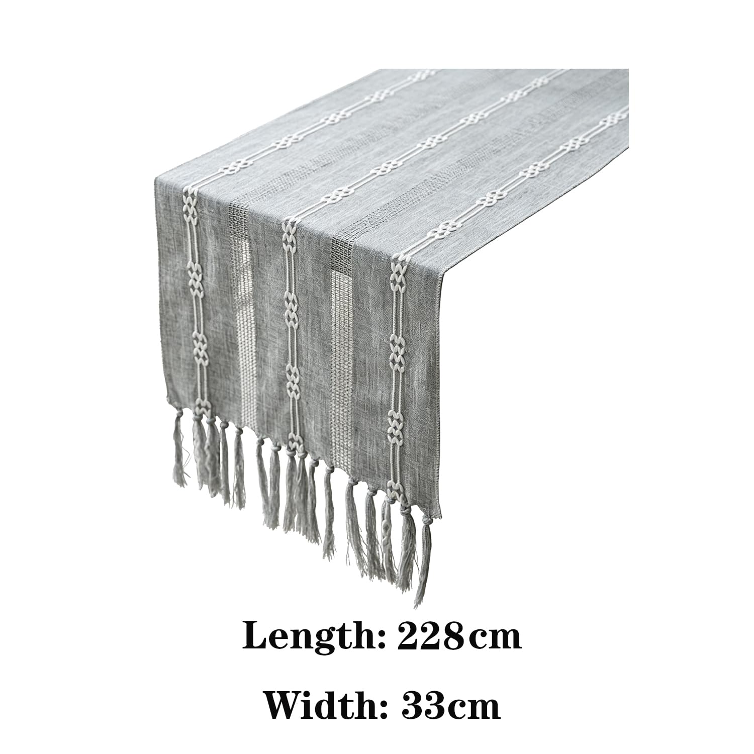 Bieżnik Ażurowy,33cmX228cm | Obrusy, Tkane, Nadające Się do Prania, Eleganckie i Proste, Bawełniane, łatwe w Czyszczeniu, do Jadalni i Użytku Domowego