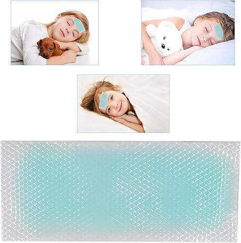 Miniatura 4 de 20 hojas de parches de gel refrescante para la fiebre, tiras de frente para aliviar el dolor de cabeza, dolor de muelas, somnolencia, fatiga,
