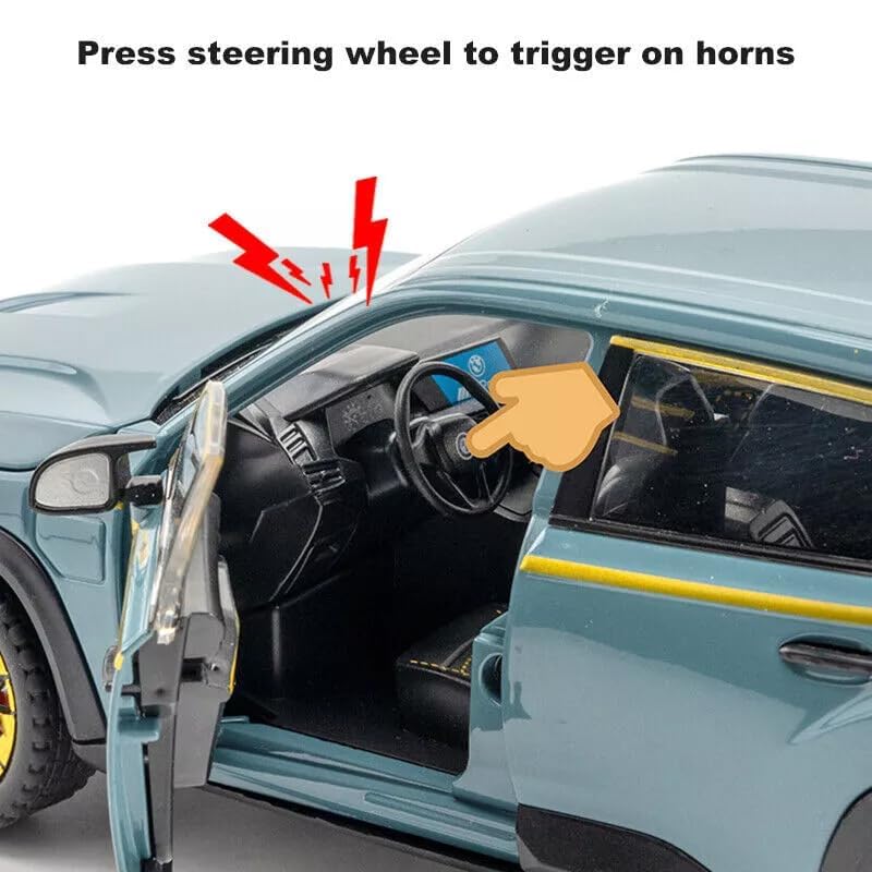 Image of Exclusive Alloy Metal Pull Back Die-Cast Car 1:24 BMW XM Diecast Metal Pullback Toy Car with Openable Doors & Light, Music BoysBMW XM Gifts Toys for Kids, Multicolor(Design-70)