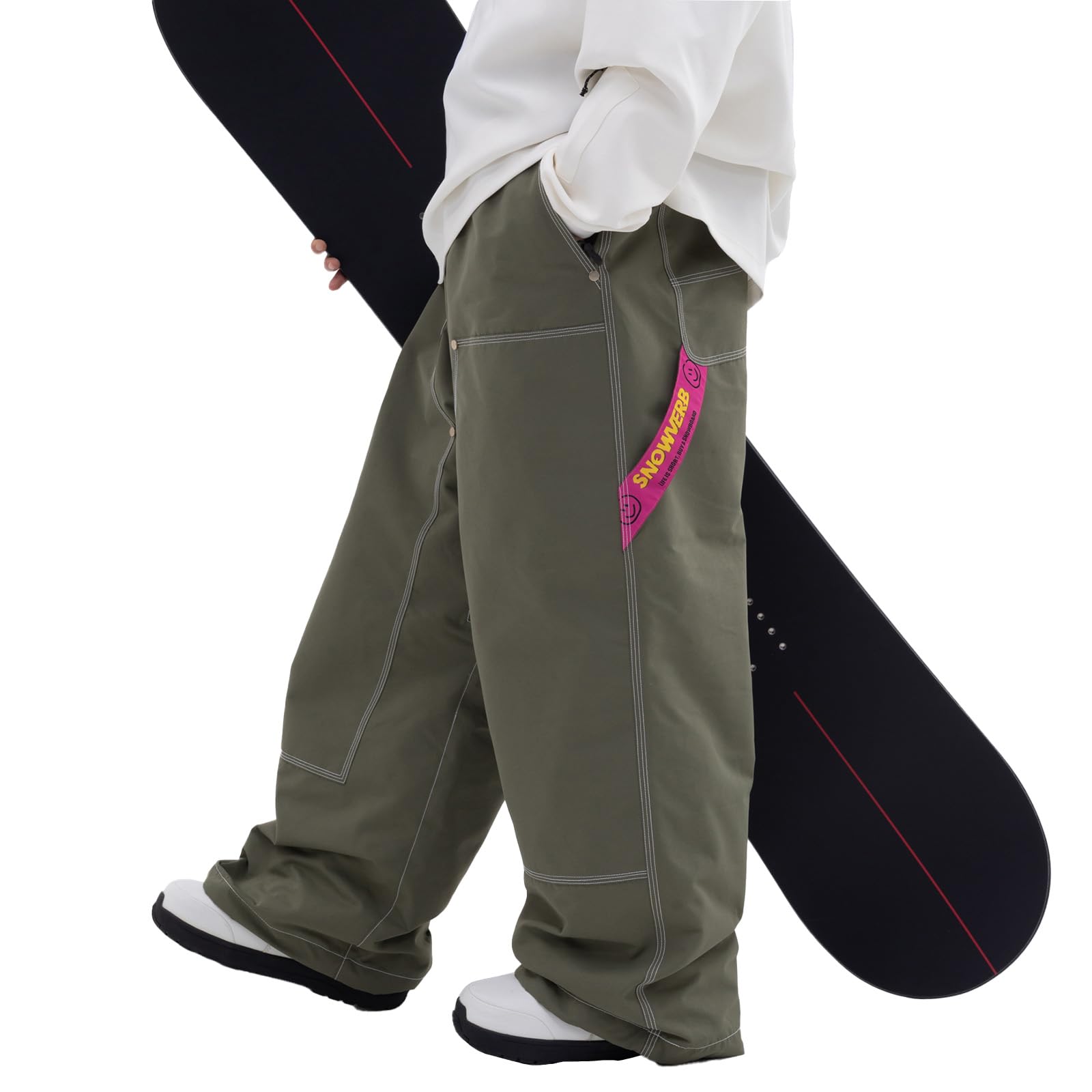 【VERB】メンズ スノーボード パンツ バギー カーゴ 15K防水 Amazon.co.jp: [SNOWVERB] メンズ バギースキーパンツ 15K防水｜丈夫な
