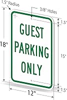 Vista 6 de SmartSign Letrero de "Guest Parking Only" 12 x 18 pulgadas, aluminio reflectante de grado de ingeniero 3M