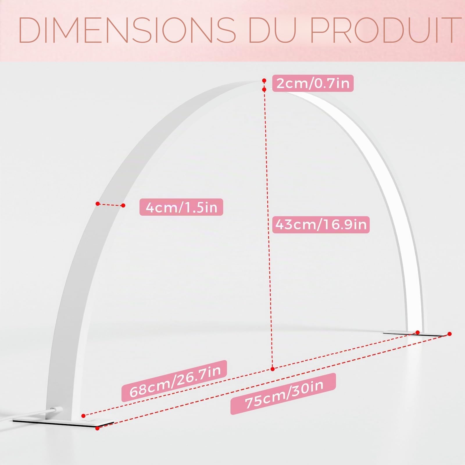 Lampe de bureau LED 3000-6000 K intensité variable 3 modes lumière de salon de beauté pour les yeux, les beauticiens
