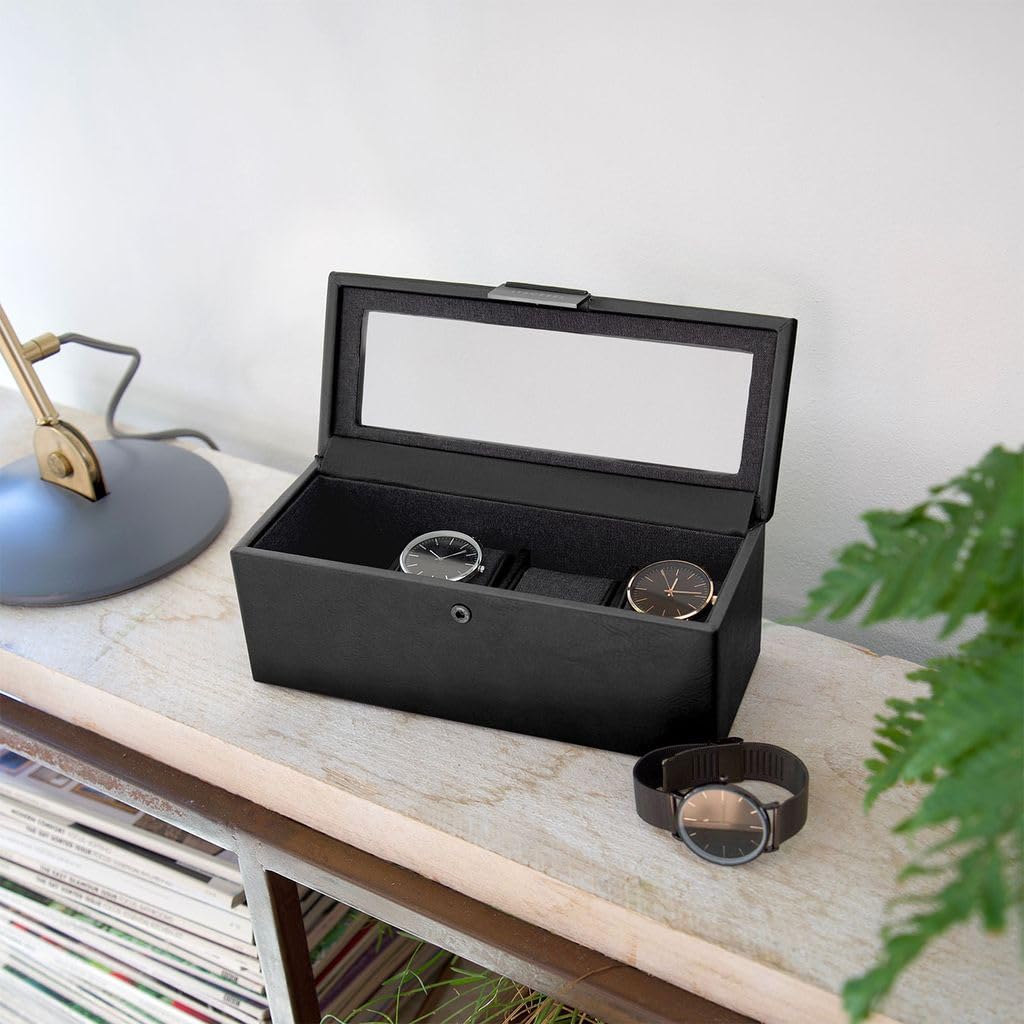 Stackers Coffret à Montres à 4 Places en Noir