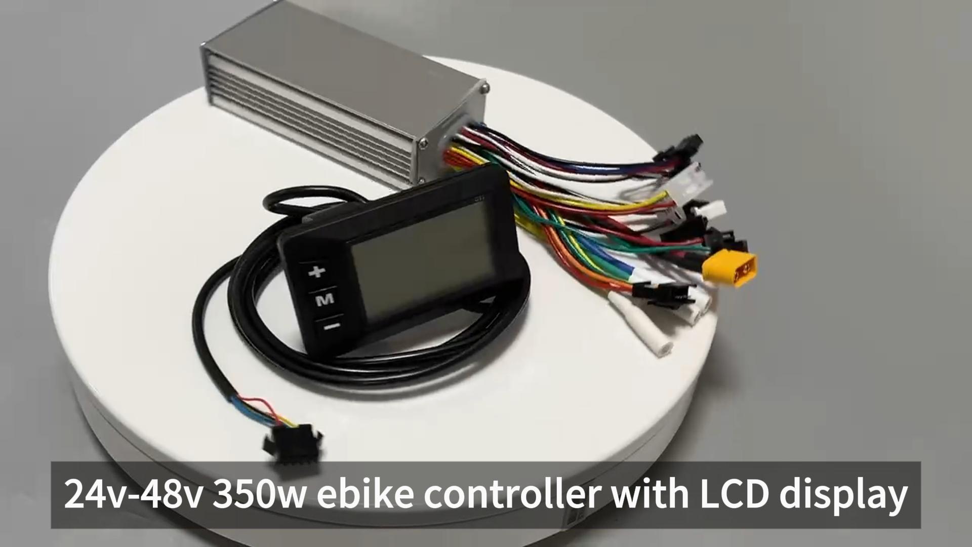 Kit Conversione Bici Elettrica 24V/36V/48V – Controller Brushless 17A Con Display LCD E Acceleratore
