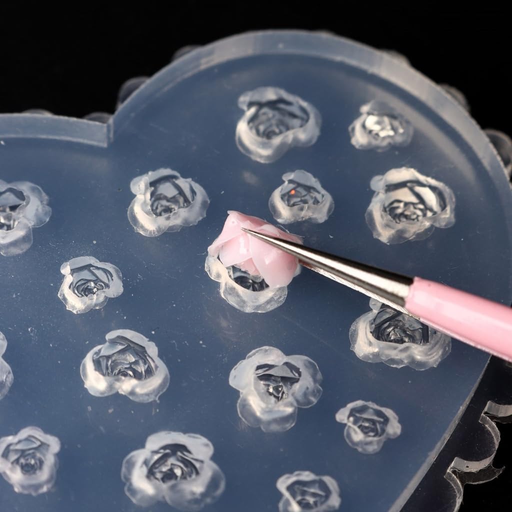 Silicone Nail Carving Mold DIY Nail Art Tools Phototherapy Glues Filling Mold