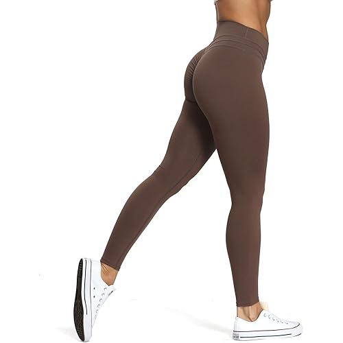 Aoxjox High Waisted Workout Leggings for Women Scrunch Tummy Control Luna Buttery Soft Yoga Pants 26"