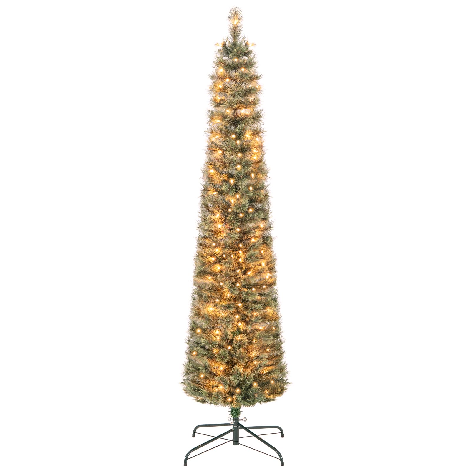 Ytbhshxz Green Christmas Tree， 6 Ft, With Branch Tips, Pine Needles And Incandescent Lights, Artificial Xmas For Home Office(Green)