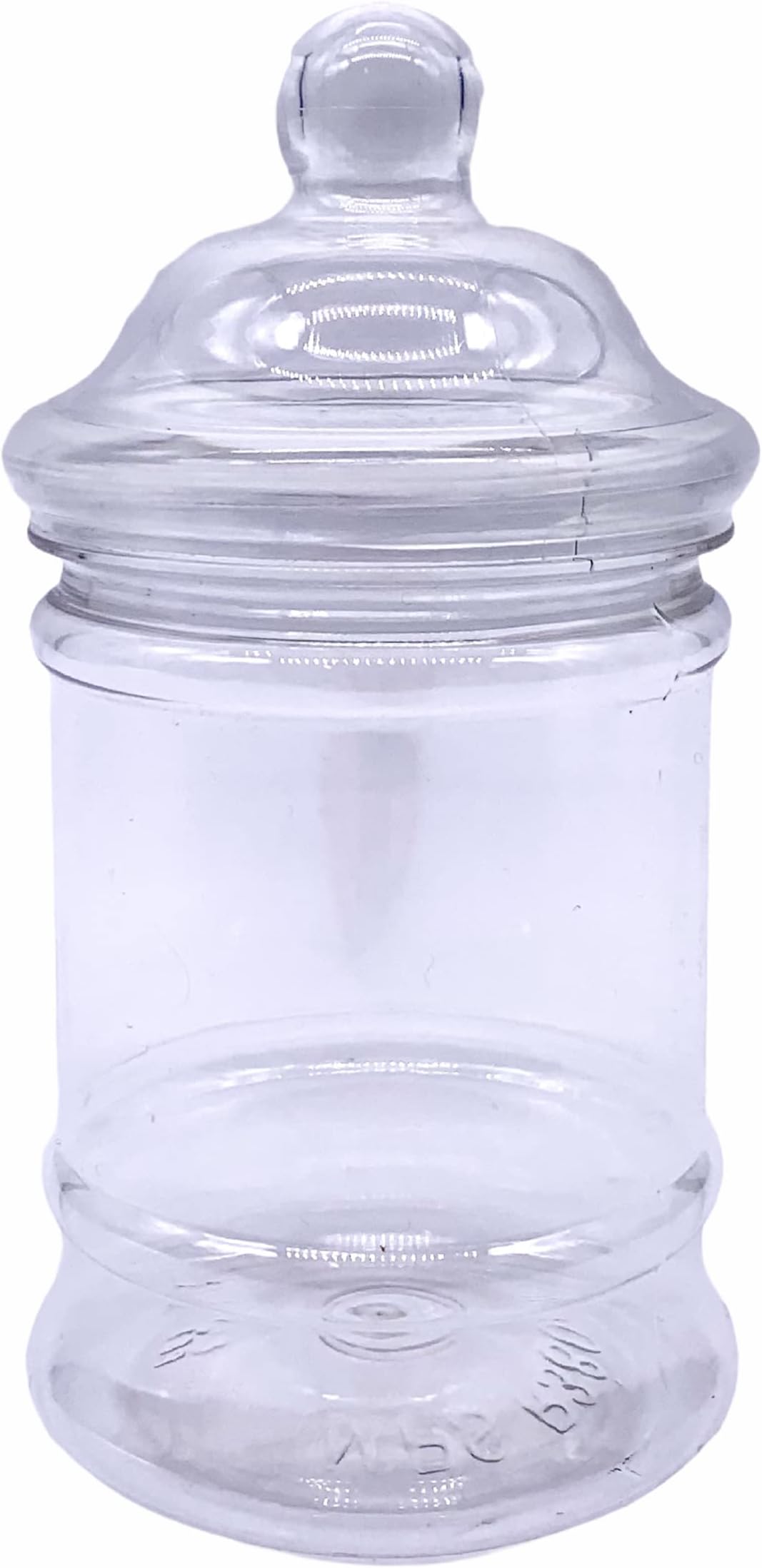 jars2uRetro Plastic 50 x 380ml Small Round Storage Jar with Victorian Bobble Screw Lid