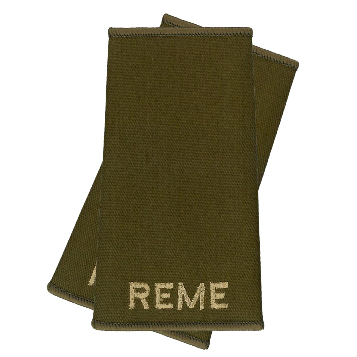 CL Distribution REME Rank Slides, Craftsman Rank, Olive Green, Pair of Epaulettes
