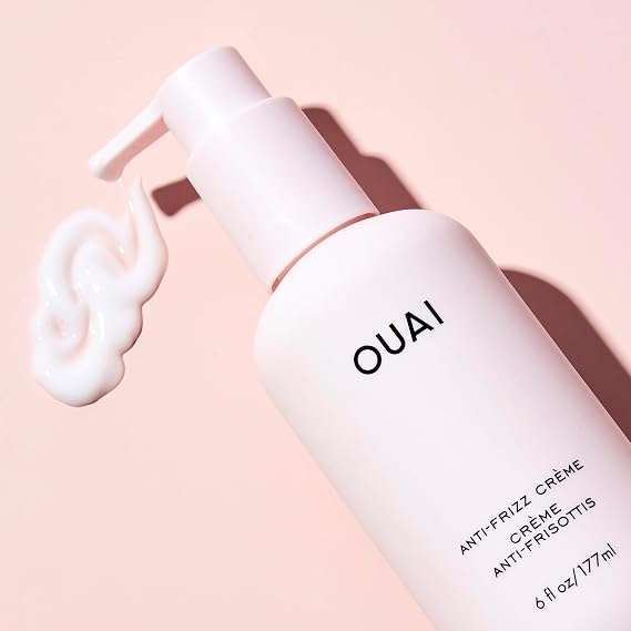 OUAI Medium Hair Bundle - Anti-Frizz Creme, Shampoo, and Conditioner (3 Count: 6 Oz/ 10 Oz/ 10 Oz)