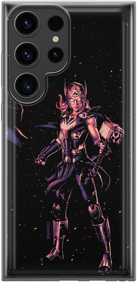 ERT GROUP Mobile Phone case for Samsung S23 Ultra Original and Officially Licensed Marvel Pattern Thor 002 optimally adapted to The Shape of The Mobile Phone, case Made of TPU