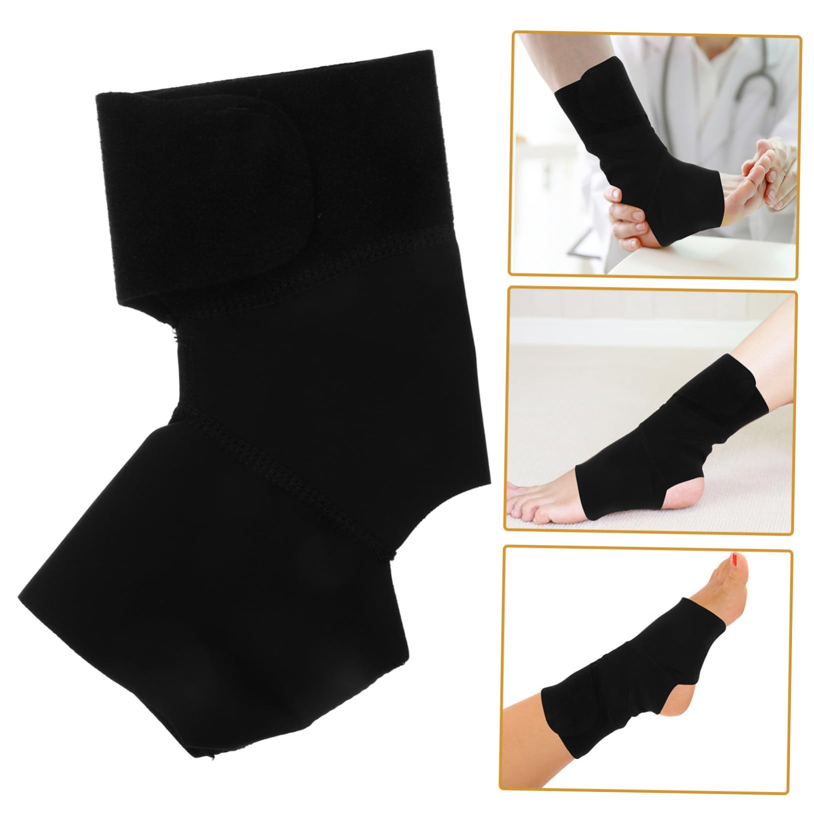NULYLU Nkle Protector Ankle Brace Protective Support Tendonitis Brace for Men Ankle Sleeve for Sports Comfortable Material Black Left