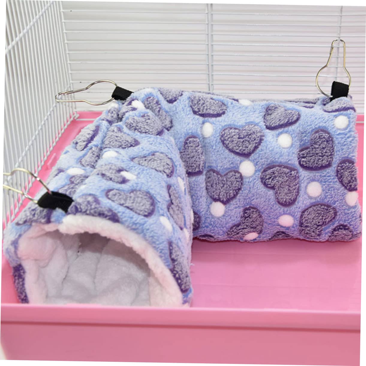 BESPORTBLE 3pezzi Hammock Per Criceti e Furetti Tunnel Appeso Per Piccoli Animali Comodo e Caldo Accessorio Per Gabbia Inverno Adatto Cincillà e Porcellini