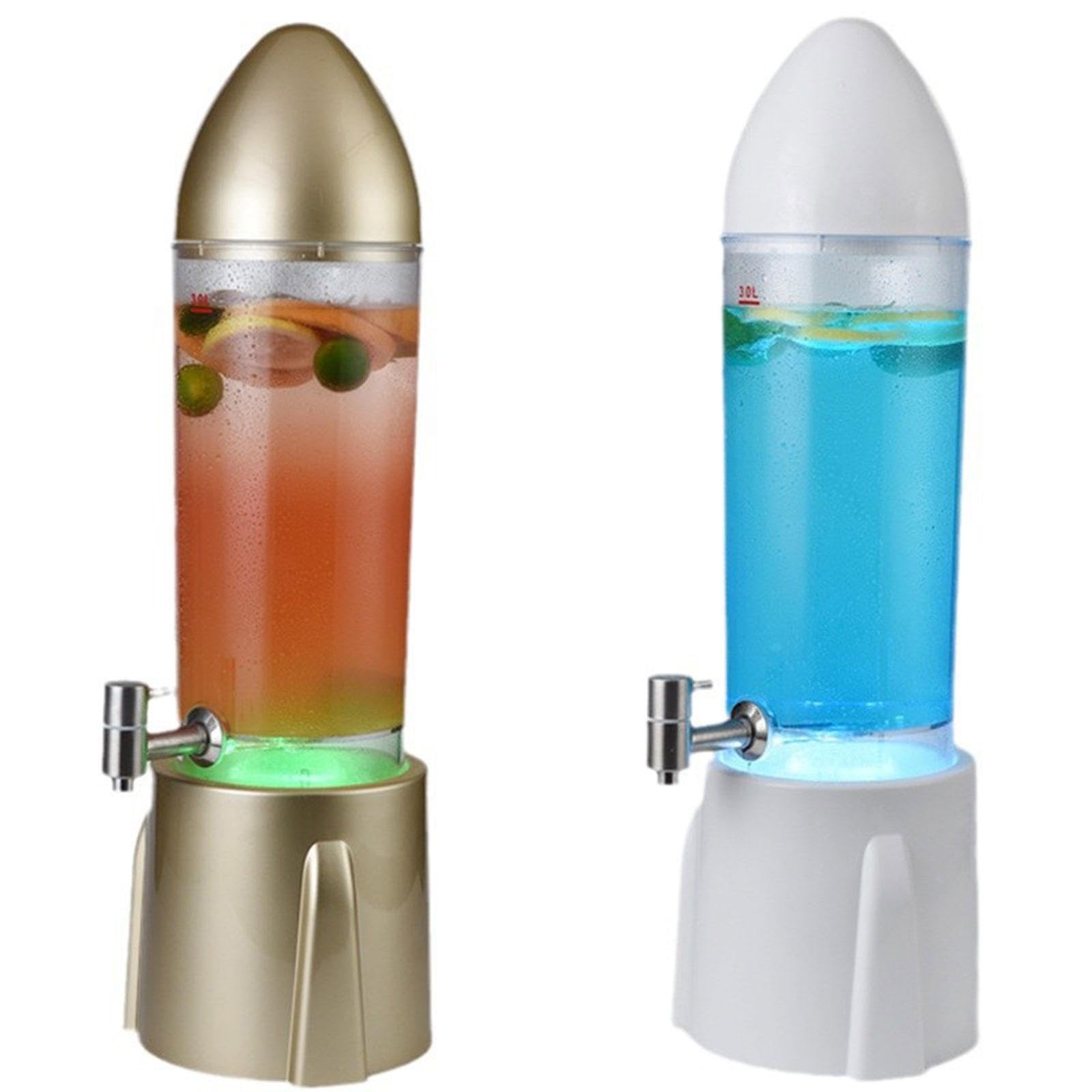 Distributeur de Bière de Table 3L avec Robinet, Idéal pour Pubs, Cuisines, Maisons et Espaces Extérieurs, Blanc