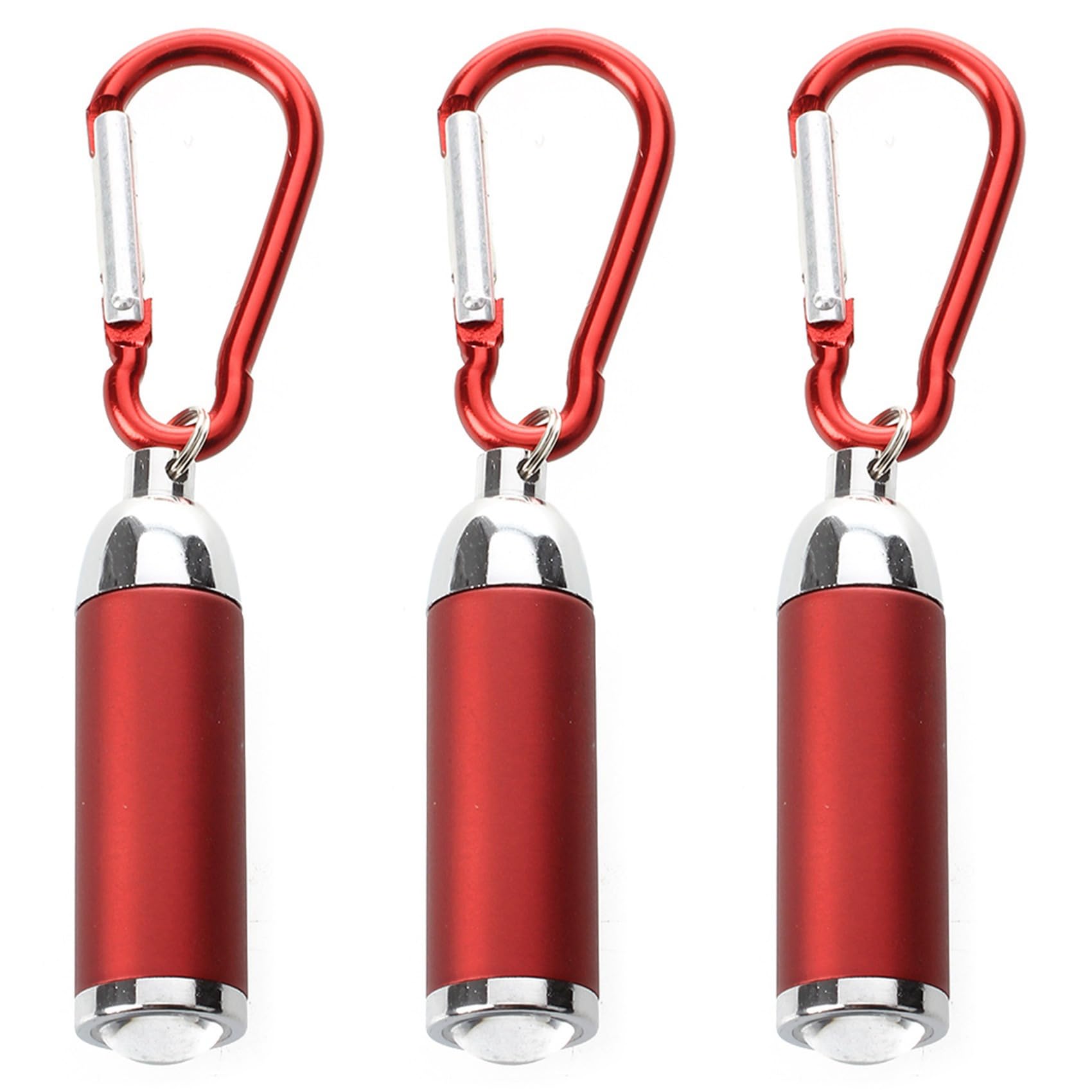 Hndhbfgrt 3X Outdoor Fishing LED Mini Flashlight Torch Carabiner Keychain