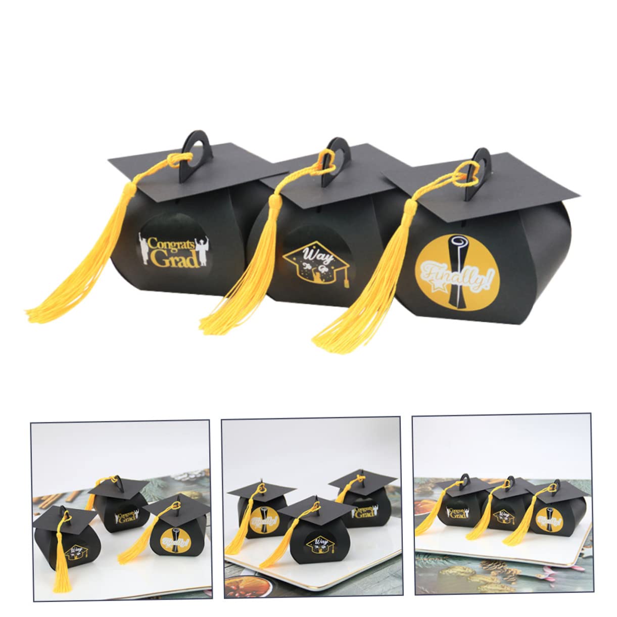 VILLCASE 2sets Pralinenschachtel Mit Bachelor-abschluss-süßigkeitenverpackungsbox Für Party 48 Stück * 2