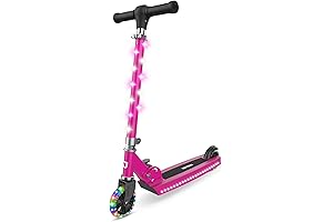 Jetson Pink Kick Scooter for Girls: Light Up, Collapsible, Portable, High Visibility