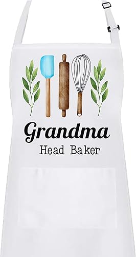 Miniatura 4 de Delantal de cocina personalizado para hornear, 2 bolsillos ajustables, espátula azul, regalo personalizado para panadero