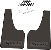 Vista 8 de Guardabarros universales de gran tamaño con adhesivo suave resistente para salpicaduras y lodo, solapas protectoras para parachoques - Protección