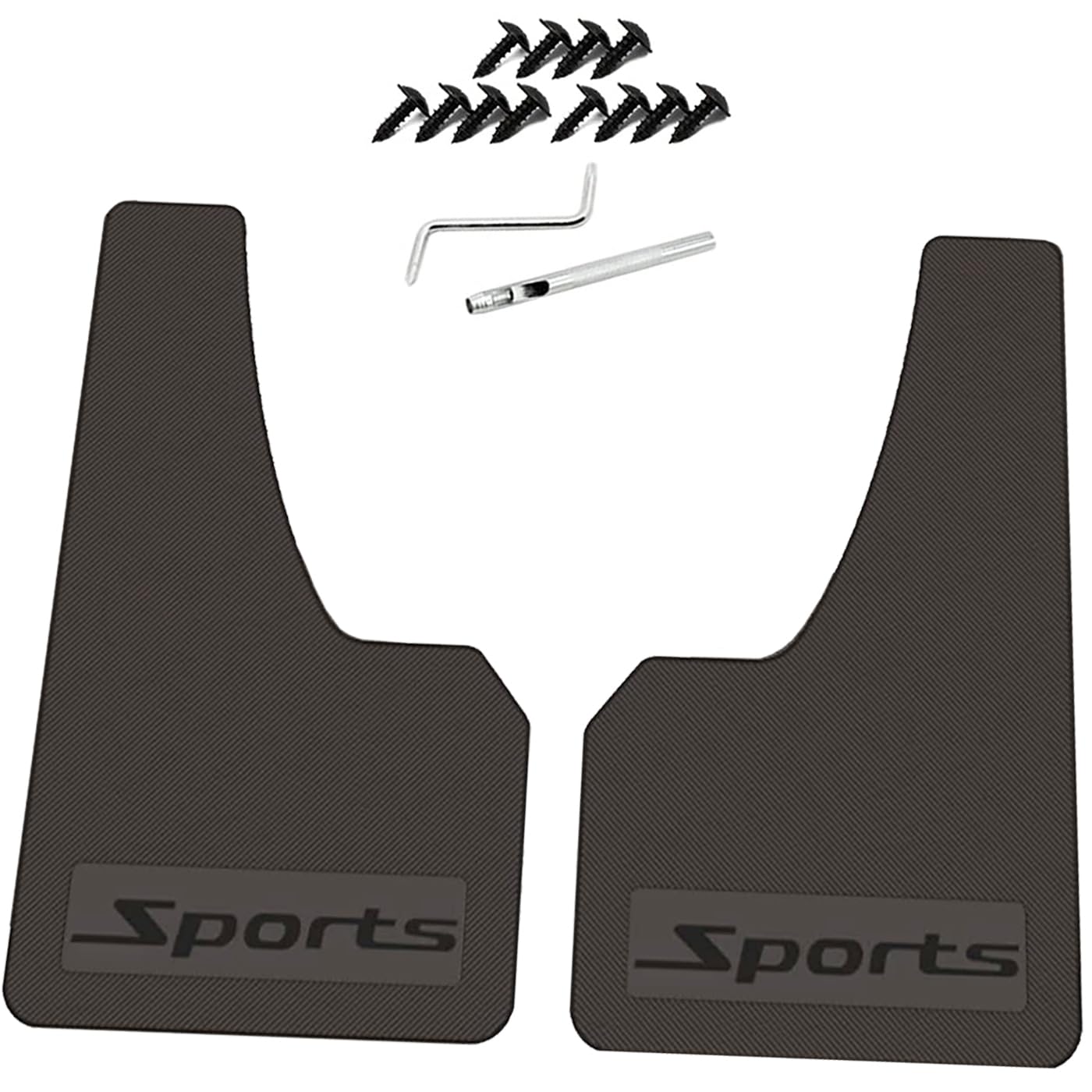 Large Size Universal Soft Glue Heavy Duty Splash Guards Mud Flaps Fenders - Dirt/Slush Protection/Wear Resistant, Easy Installation Fit for Truck, Off-Road Vehicle, Large, Van, 2 Pcs Black