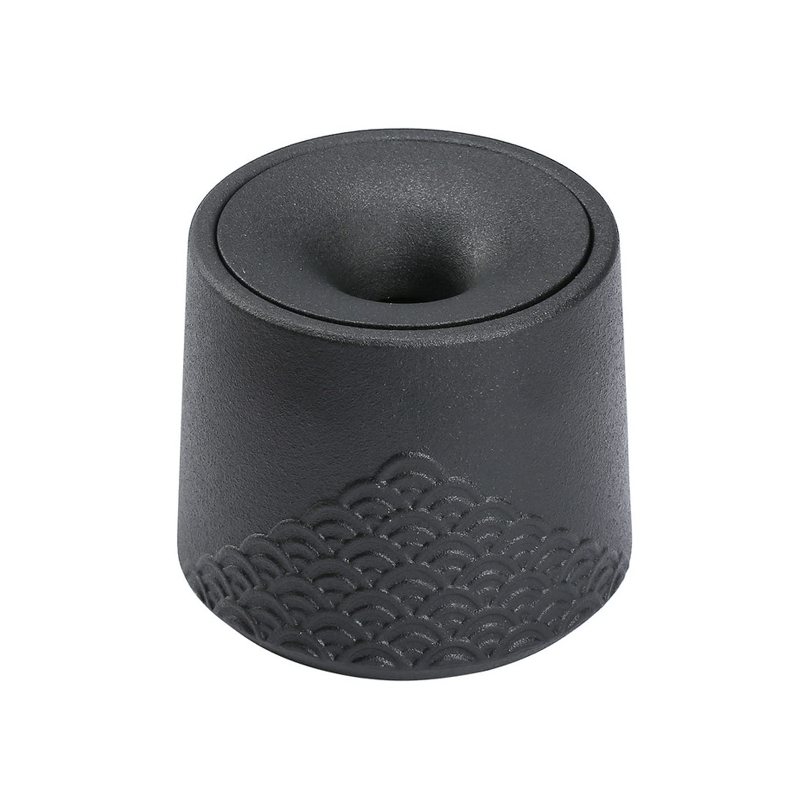 ashtray， 3-in-1 Ashtrays Flowerpot Tea Matters,Windproof Ceramic Ash Tray with Funnel Lid(Black)